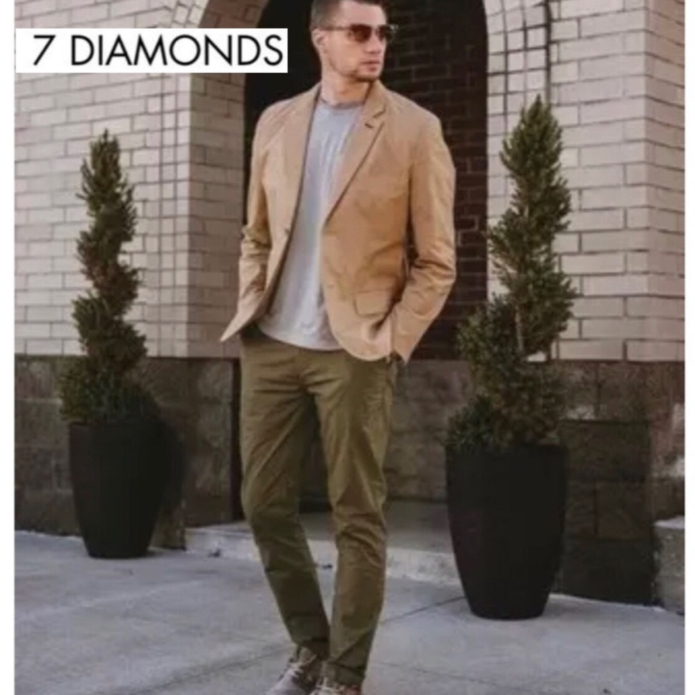 7 Diamonds Journey Olive Straight Leg  Chinos 36 x 32 - Picture 5 of 16